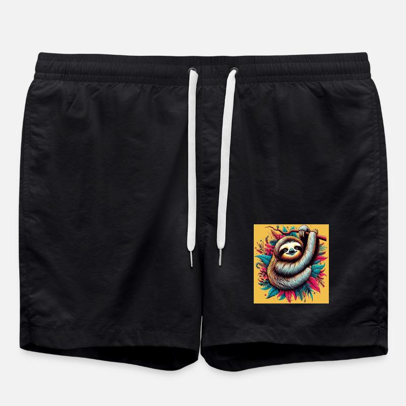 Sloth - Swim Trunks - black