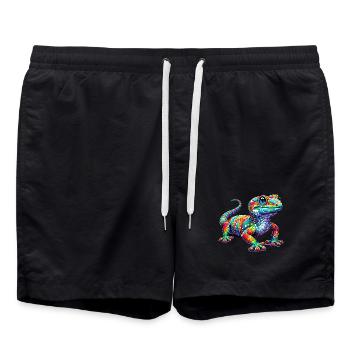 Gecko - Swim Trunks - black - Front - AI Model Male 185 light (185cm)