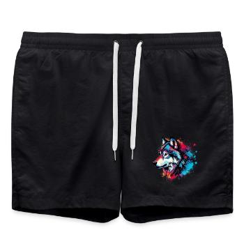 Loup - Short de bain - noir - Devant - AI Model Male 185 light (185cm)