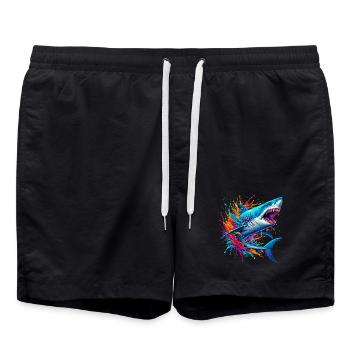 Shark - Swim Trunks - black - Front - AI Model Male 185 light (185cm)
