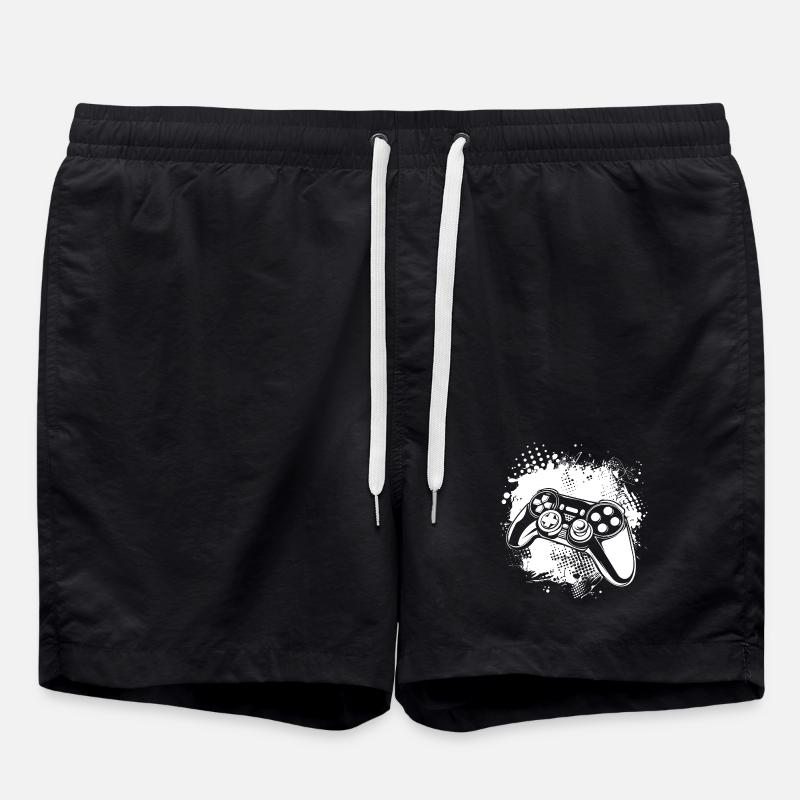 Gaming - Badeshorts - Schwarz
