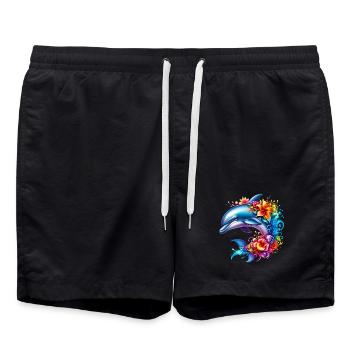 Dolphin - Swim Trunks - black - Front - AI Model Male 185 light (185cm)