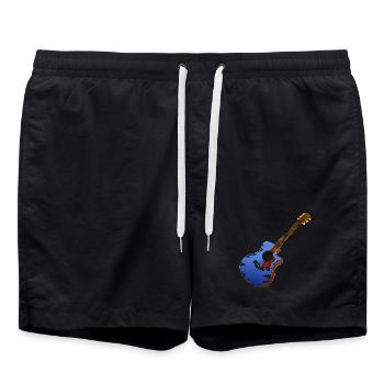 Guitar musician - Swim Trunks - black - Front - AI Model Male 185 light (185cm)