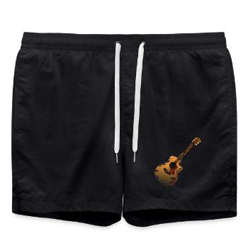 Guitar musician - Swim Trunks - black - Front - AI Model Male 185 light (185cm)