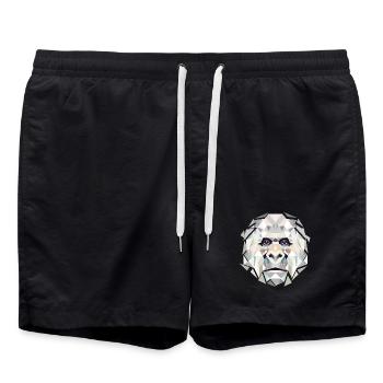 Le pouvoir du gorille dans les facettes géométriques – L’art moderne - Short de bain - noir - Devant - AI Model Male 185 light (185cm)