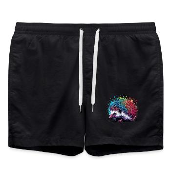 Hérisson - Short de bain - noir - Devant - AI Model Male 185 light (185cm)