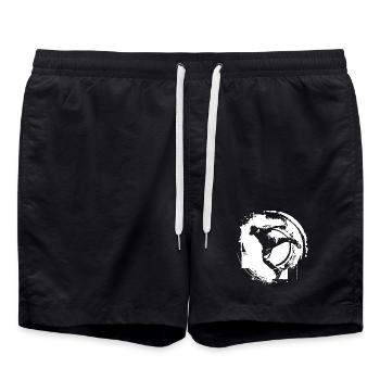 Dessin de breakdancer - Short de bain - noir - Devant - AI Model Male 185 light (185cm)