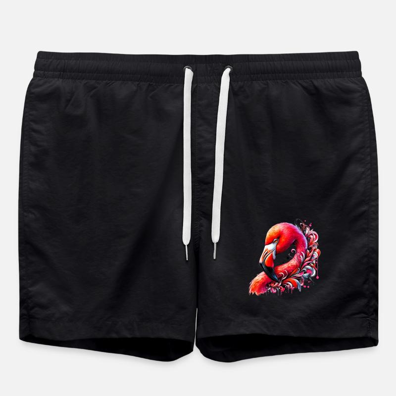 Flamingo - Swim Trunks - black