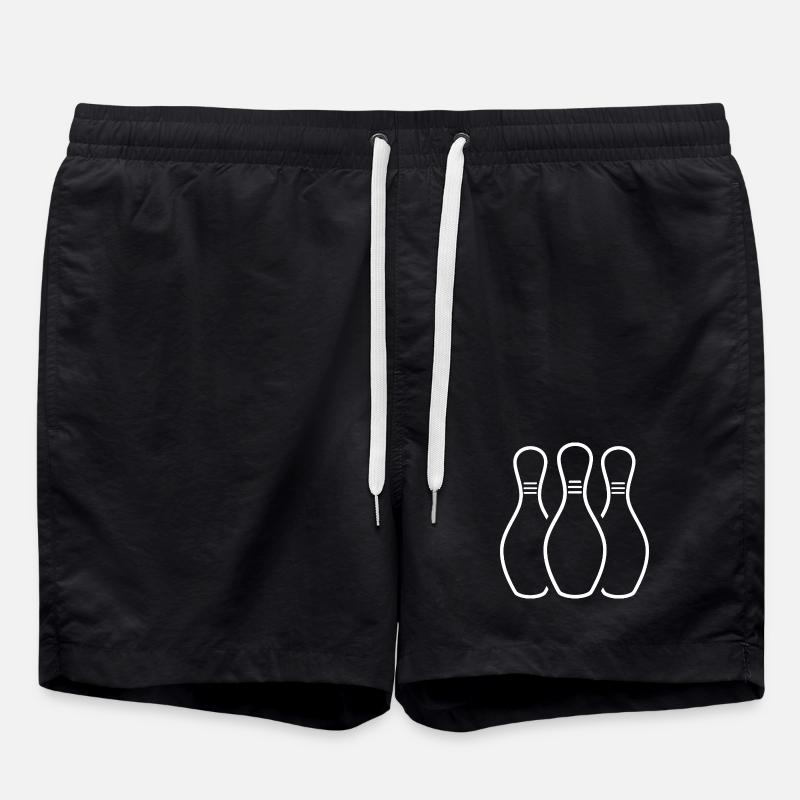 Bowling Pins - Swim Trunks - black