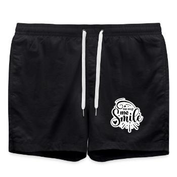 Tu me fais sourire - Short de bain - noir - Devant - AI Model Male 185 light (185cm)