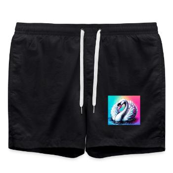 cygne - Short de bain - noir - Devant - AI Model Male 185 light (185cm)