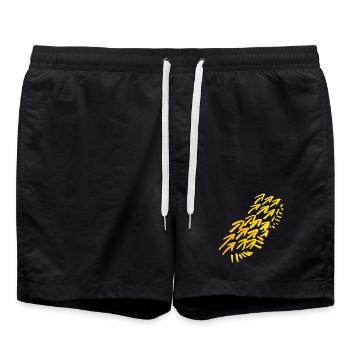 arrows pattern ornament - Swim Trunks - black - Front - AI Model Male 185 light (185cm)