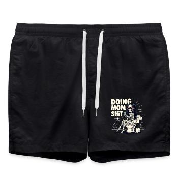 Doing Mom Shit Funny Mother's Day Doing Mom Shit - Swim Trunks - black - Front - AI Model Male 185 light (185cm)