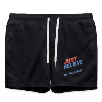 UST BELIEVE – T-shirt & accessoires - Short de bain - noir - Devant - AI Model Male 185 light (185cm)