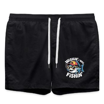 Sports nautiques Drôle Poisson Design Pêcheur Pêcheur - Short de bain - noir - Devant - AI Model Male 185 light (185cm)
