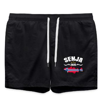 Voyage de pêche à Senja en Norvège 2026 (Garantie du prix le plus bas) - Short de bain - noir - Devant - AI Model Male 185 light (185cm)