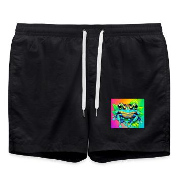grenouille - Short de bain - noir - Devant - AI Model Male 185 light (185cm)