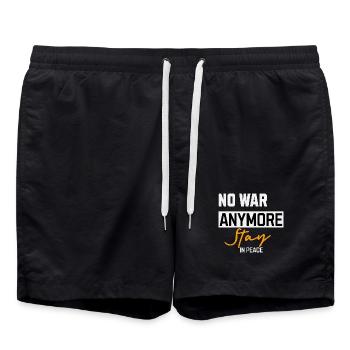 Nein zum Krieg Bleib im Frieden - Badeshorts - Schwarz - Vorne - AI Model Male 185 light (185cm)