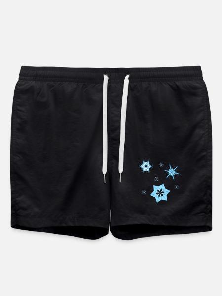 Wintersterne - Badeshorts - Schwarz