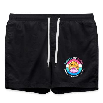 Thanksgiving Gender Reveal Werdende Mutter - Badeshorts - Schwarz - Vorne - AI Model Male 185 light (185cm)