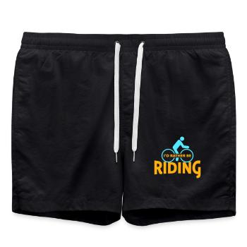 Je préfère faire du vélo, du cyclisme, du sport, du plaisir - Short de bain - noir - Devant - AI Model Male 185 light (185cm)