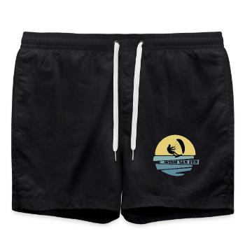 Vent Soleil Fun Kitesurfeur - Short de bain - noir - Devant - AI Model Male 185 light (185cm)