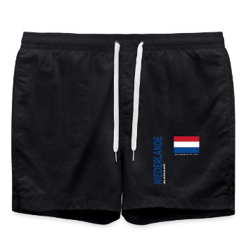 Alkmaar - Badeshorts - Schwarz - Vorne - AI Model Male 185 light (185cm)