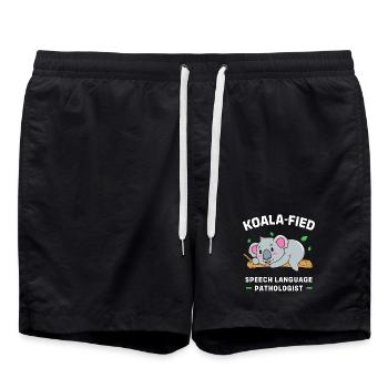 Speech Pathologist SLP Speech Therapist - Swim Trunks - black - Front - AI Model Male 185 light (185cm)