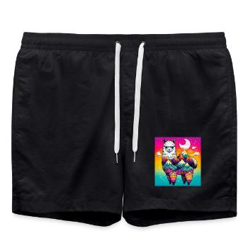 Alpaca - Swim Trunks - black - Front - AI Model Male 185 light (185cm)
