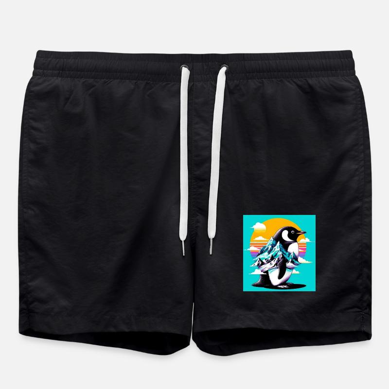 Pinguin - Badeshorts - Schwarz