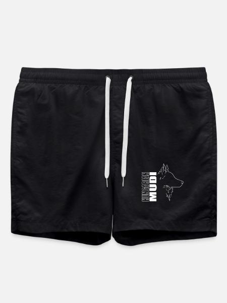 Hungarian Mudi Profile Dog Dog Wilsigns - Swim Trunks - black