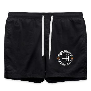 Joyeux Shiftmas, Nouvelle Vitesse, Citation de Noël drôle de voiture - Short de bain - noir - Devant - AI Model Male 185 light (185cm)