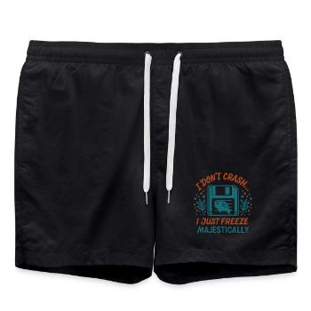 Crash technologique majestueux - Short de bain - noir - Devant - AI Model Male 185 light (185cm)
