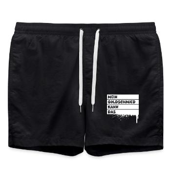 Goldschmied als Beruf - Badeshorts - Schwarz - Vorne - AI Model Male 185 light (185cm)
