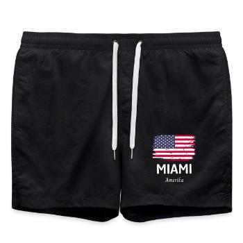 Miami - Short de bain - noir - Devant - AI Model Male 185 light (185cm)