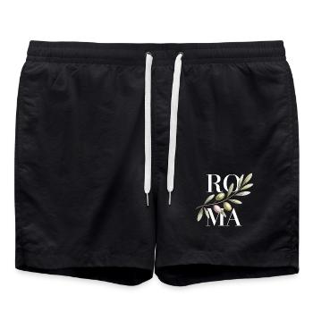 ROMA – Rameau d’Olivier - Short de bain - noir - Devant - AI Model Male 185 light (185cm)