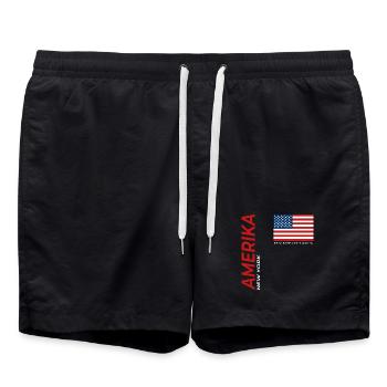 New York - Badeshorts - Schwarz - Vorne - AI Model Male 185 light (185cm)