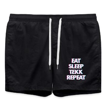 Hardtekk Tekk - Badeshorts - Schwarz - Vorne - AI Model Male 185 light (185cm)