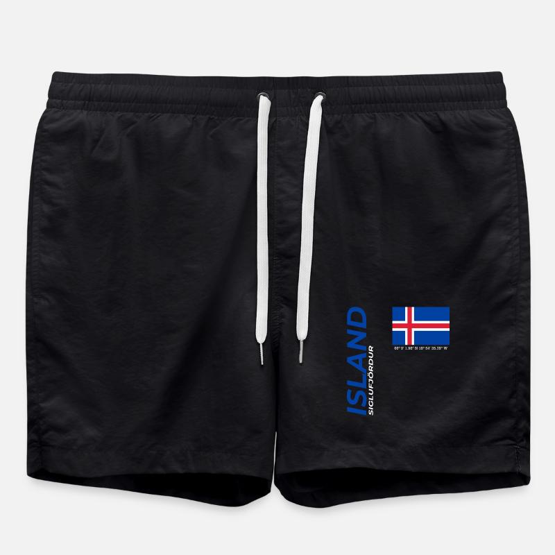 Siglufjördur  - Badeshorts - Schwarz