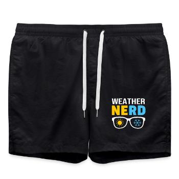 Sturm Meteorologie Meteorologe Tornado - Badeshorts - Schwarz - Vorne - AI Model Male 185 light (185cm)