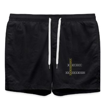 Tempête météorologue météorologue de tornade - Short de bain - noir - Devant - AI Model Male 185 light (185cm)