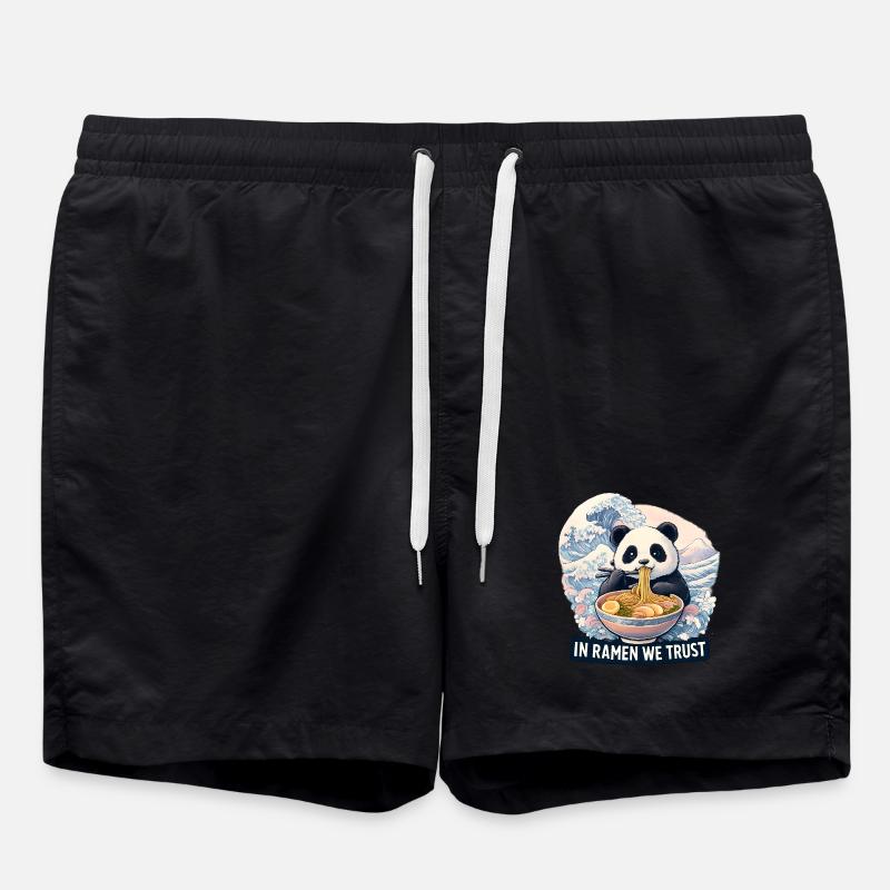 Bol de nouilles ramen panda - Short de bain - noir