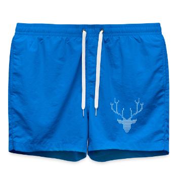 Pixel Deer Antlers - Swim Trunks - cobalt blue - Front