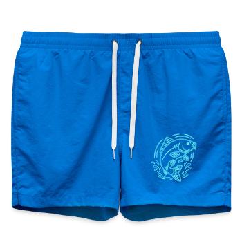 Vecteur de contour de la pêche au poisson carpe néon - Short de bain - cobalt blue - Devant