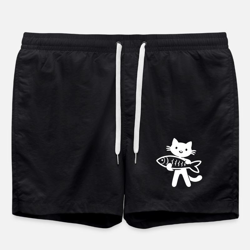 Cat Fish - Swim Trunks - black