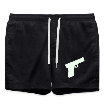 Pistol Weapon - Swim Trunks - black - Front - AI Model Male 185 light (185cm)