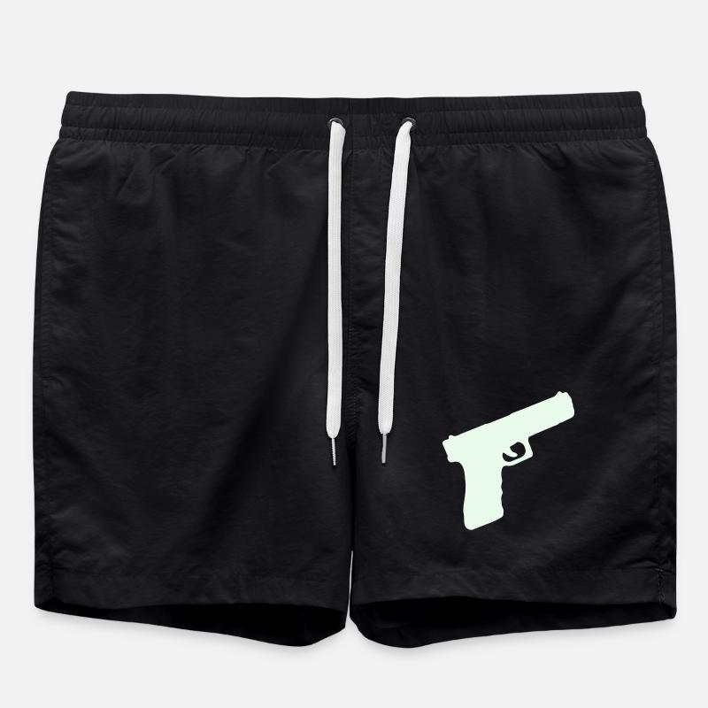 Arme pistolet - Short de bain - noir