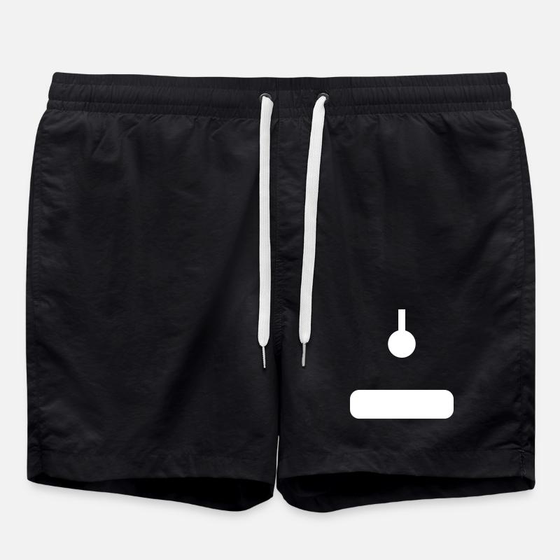 arcade-joystick-weiss - Badeshorts - Schwarz