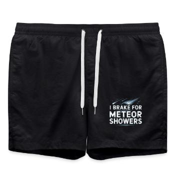 Astronome Galaxie Astronomie de l’Univers de l’Espace Extra-Atmosphérique - Short de bain - noir - Devant - AI Model Male 185 light (185cm)