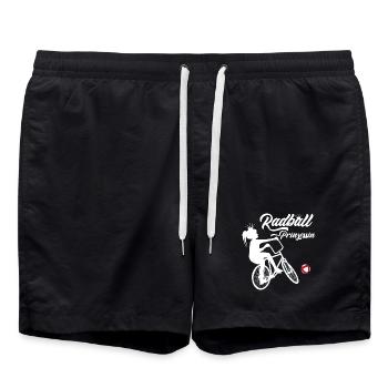 RadballPrinzessin - Badeshorts - Schwarz - Vorne - AI Model Male 185 light (185cm)